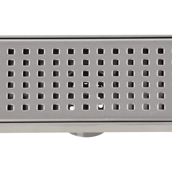 Designline 28 in. Stainless Steel Shower Linear Drain Square Grate - Picture 5 of 8